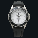 Relógio De Pulso Símbolo do nome personalizado da medicina veteriná<br><div class="desc">Um nome personalizado elegante e um relógio monográfico inicial de sobrenome adaptado aos profissionais veterinários. Todos os elementos desse design personalizável,  simplesmente pressione o botão de personalização.</div>