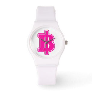 Relógio De Pulso SINAL DE PINK BAHT ฿ Moeda Tailandesa ฿
