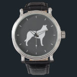 Relógio De Pulso Smooth Collie Silhouette<br><div class="desc"></div>