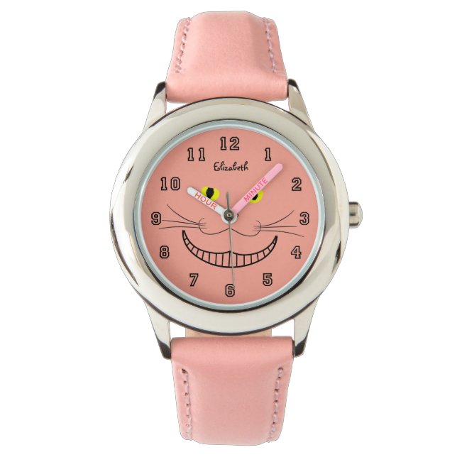 Relógio De Pulso Sorriso Cheshire Transparent Cat Watch (Frente)