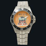 Relógio De Pulso "Sou um DJ" Engraçado, Cute's Gift Watch<br><div class="desc">Para a sua fofa... rua DJ alguém!</div>