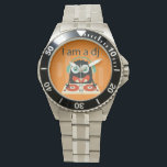 Relógio De Pulso "Sou um DJ" Engraçado, Cute's Gift Watch<br><div class="desc">Para a sua fofa... rua DJ alguém!</div>