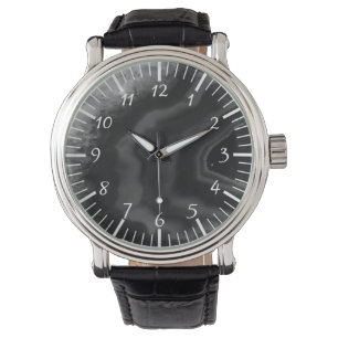 Relógio De Pulso Star Burst Black Agate, Legal Pedra Natural Única