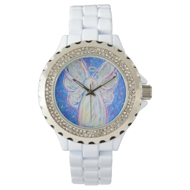 Relógio De Pulso Starry Night Guardian Angel Custom Watch Design (Frente)