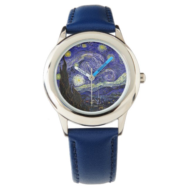 Relógio De Pulso Starry Night por Van Gogh. (Frente)