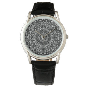 Relógio De Pulso Tapete oriental preto e branco
