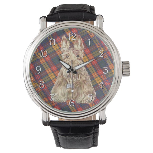 Relógio De Pulso Tartan Scottie Trigo (Frente)