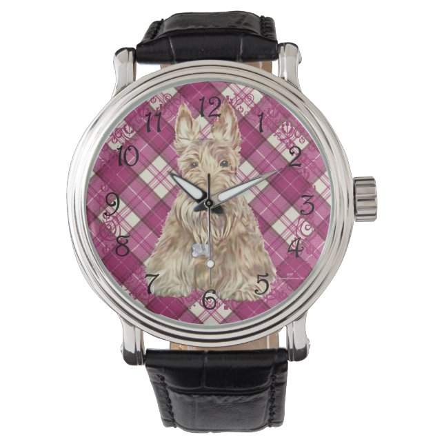 Relógio De Pulso Tartan Scottie Trigo (Frente)
