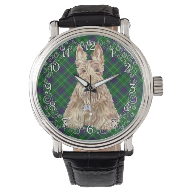 Relógio De Pulso Tartan Scottie Trigo (Frente)