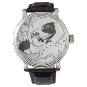 Relógio De Pulso Tatuagem de tinta de menina Vintage japaneses mang