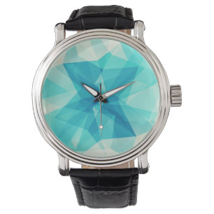 Relógio De Pulso Teal Abstract Design Watch