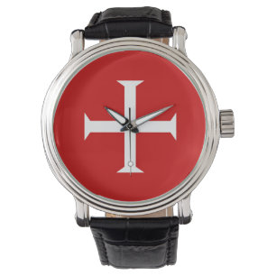 Relógio De Pulso templar tricota vermelho malta teutonic hospitall