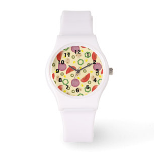 Relógio De Pulso Teste padrão 2 da pizza