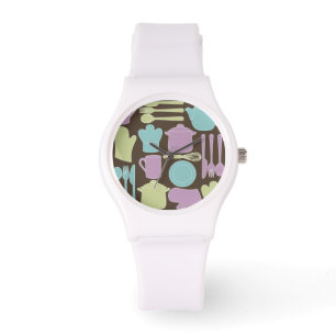 Relógio De Pulso Teste padrão 2 dos utensílios da cozinha