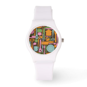 Relógio De Pulso Teste padrão 3 dos utensílios da cozinha