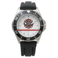 Thin Red Firemoon Cross White Fsce
