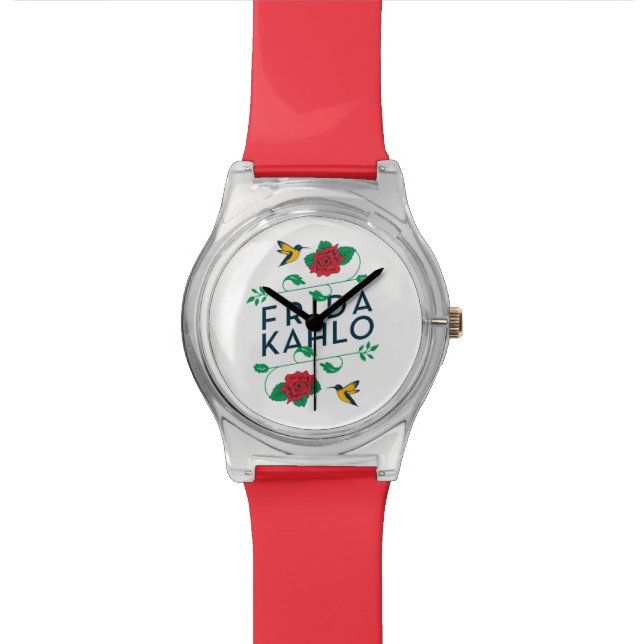 Relógio De Pulso Tipografia floral de Frida Kahlo | (Detalhe)
