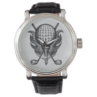 Tiro de Golfe Negro/Cinza