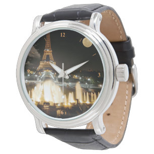 Relógio De Pulso Torre Eiffel à Noite