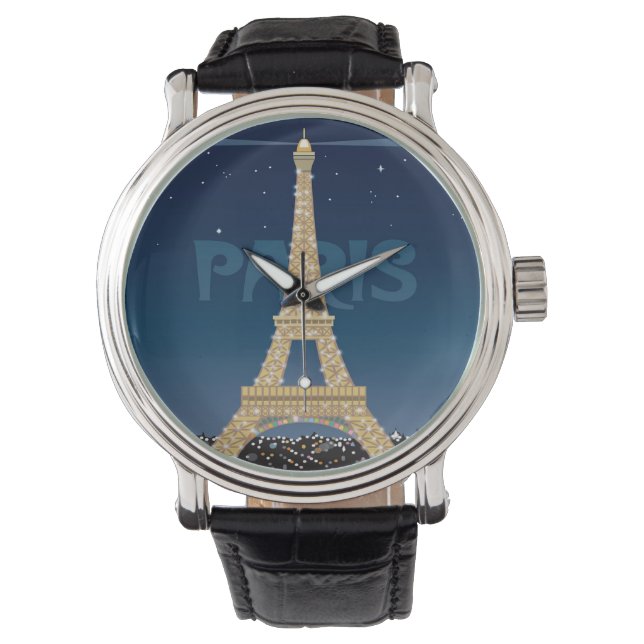 Relógio De Pulso Torre Eiffel Torre Sparkle Wrist Watch (Frente)
