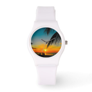 Relógio De Pulso Tropical Beach Colorful SUNSET Ladies Sporty Watch