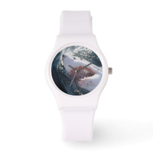 Relógio De Pulso Tubarão Branco no mar