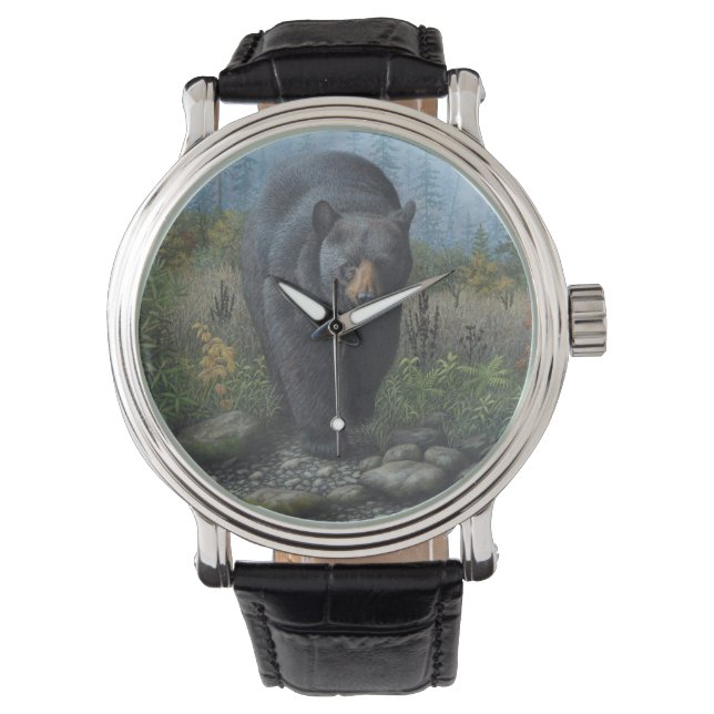 Relógio De Pulso Urso Negro masculino (Frente)