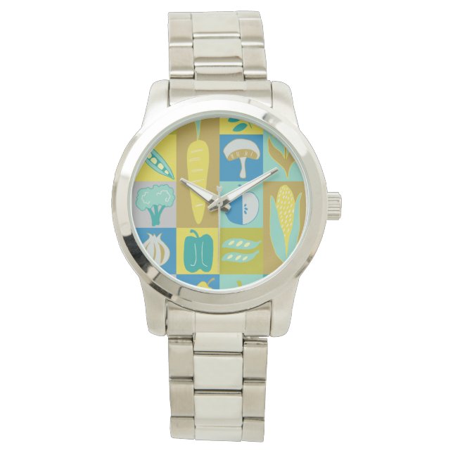 Relógio De Pulso Veggie Blocks II (Frente)