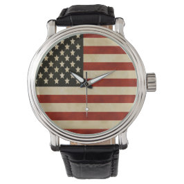 Relógio De Pulso Vintage American Flag Watch