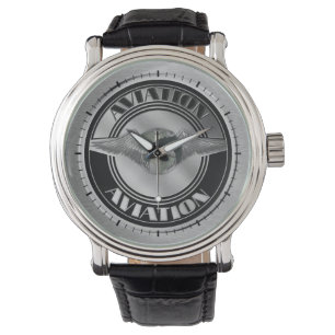 Relógio De Pulso Vintage Aviation Art