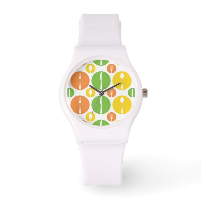 Relógio De Pulso Vintage Cutlery Pattern (Frente)