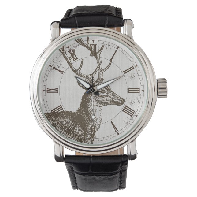 Relógio De Pulso Vintage Deer Stag Hunter Watch (Frente)