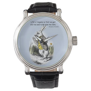 Relógio De Pulso Vintage White Rabbit Age of Wisdom Cote