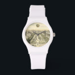 Relógio De Pulso Vista aérea do Jardim Formal por Eric Dahlbergh<br><div class="desc">Um intrincado desenho de uma vista aérea de um jardim formal. Criada por Eric Dahlbergh,  esta peça mostra um trecho imenso de verde-luxuoso só esperando para ser atravessada. Compre esta adorável peça hoje!</div>