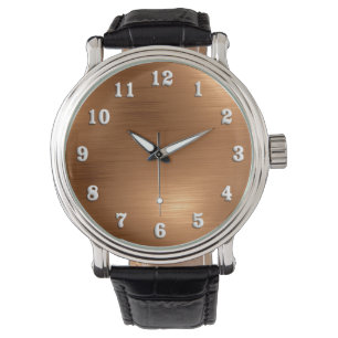 Relógio De Pulso Vista de Cobre Esmagada