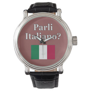 Relógio De Pulso Você fala o italiano? no italiano. Bandeira