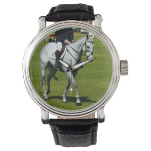 Relógio De Pulso White_Show_Pony,_Vintage_Leather_Watch.