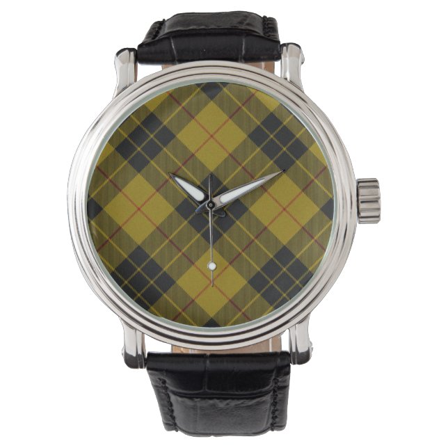 Relógio De Pulso Xadrez amarela de tartan MacLeod (Frente)