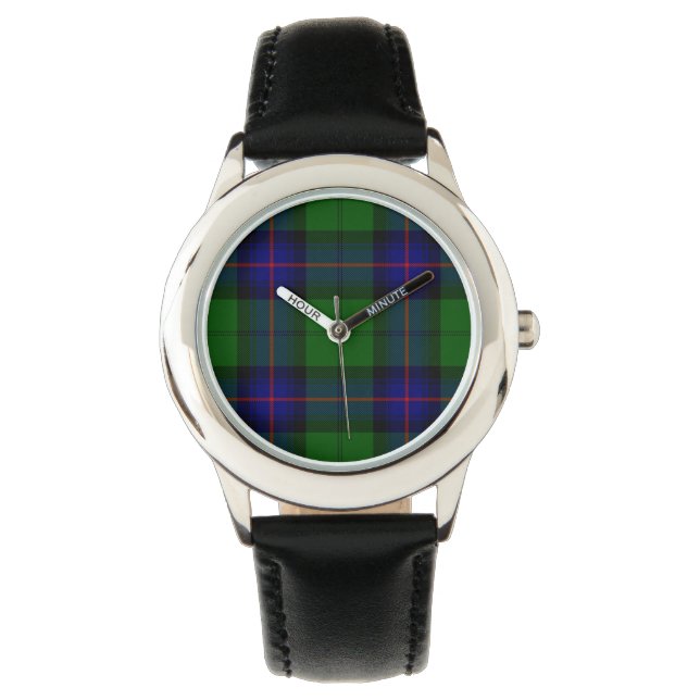 Relógio De Pulso xadrez azul e verde tartan Armstrong (Frente)