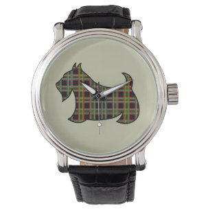 Relógio De Pulso Xadrez Scottish Terrier Watch