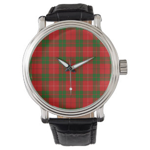 Relógio De Pulso Xadrez verde tartan tartan