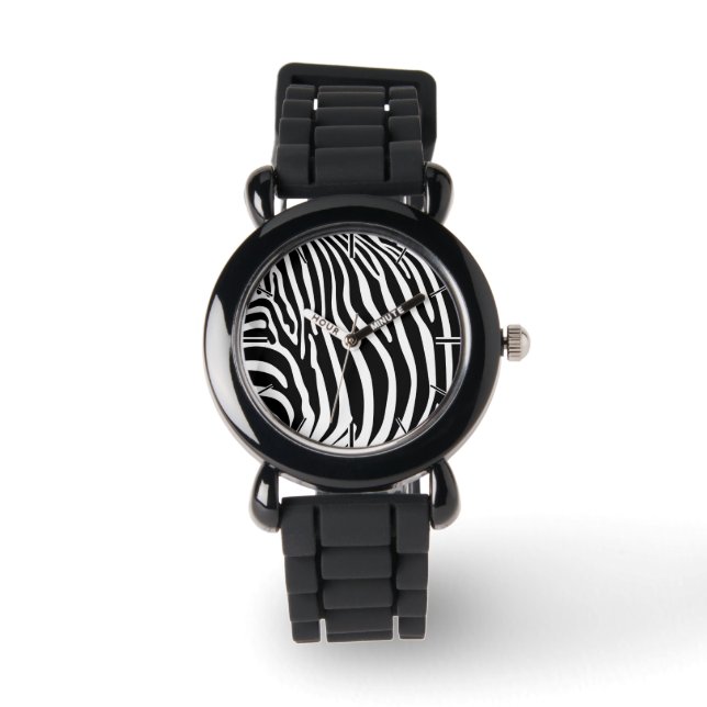 Relógio De Pulso Zebra Animalprint (Frente)