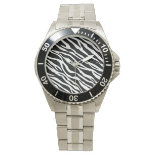 Relógio De Pulso Zebra Print Watch