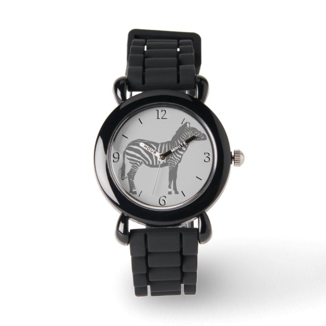 Relógio De Pulso Zebra - Sombras das Cinzas/Cinzas (Frente)