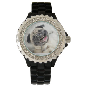 Relógio de riso do Pug