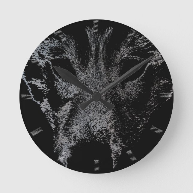 Relógio de rouco Oferece Relógio de Muro de Lobo (Frente)