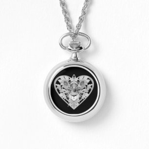 Relógio de senhoras do Locket da leoa do amor