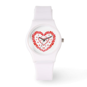 RELOGIO DE SILICONE BRANCO ESportivo SWEET HEARTS
