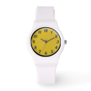 Relógio de silicone branco + pulseira com mostrado