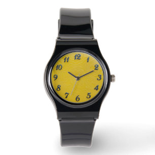 Relógio de silicone preto + pulseira + mostrador l
